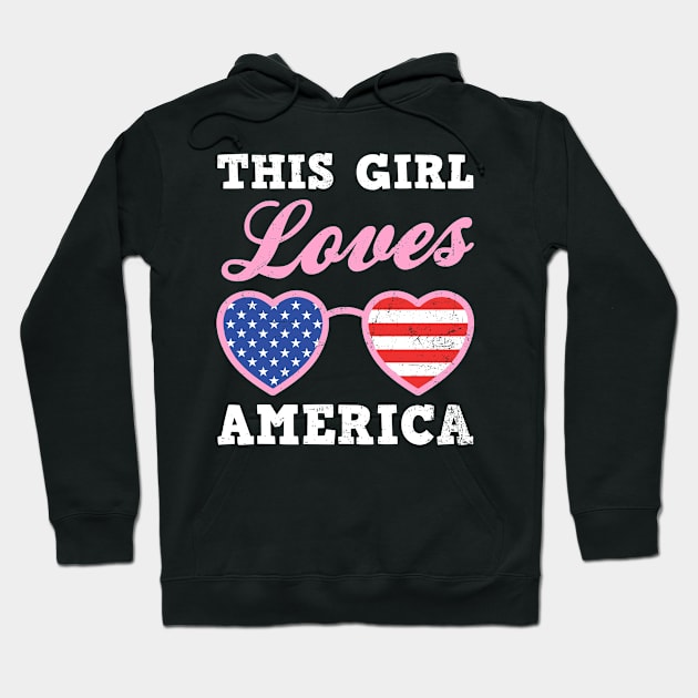 4th Of July 2020 Shirt | This Girl Loves America Gift Hoodie by Gawkclothing